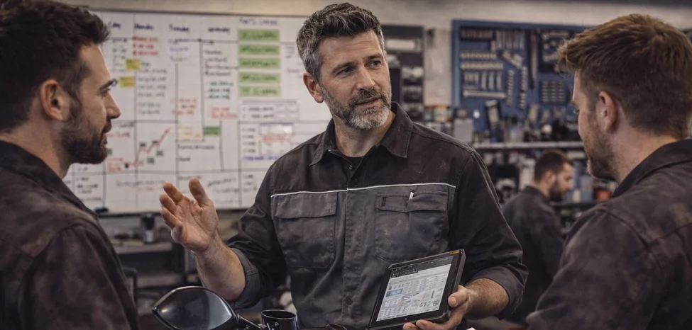 Chef d’atelier moto l’équilibre entre technique et management