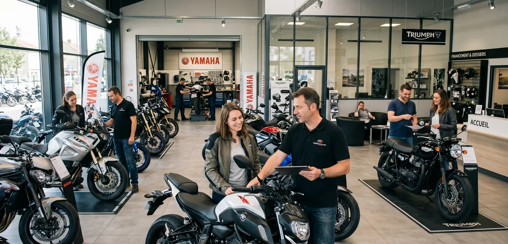 Une journée type de vendeur moto en concession