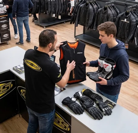 Vendeur équipement motard un métier de passion ou de sécurité (Les deux, et voilà pourquoi)