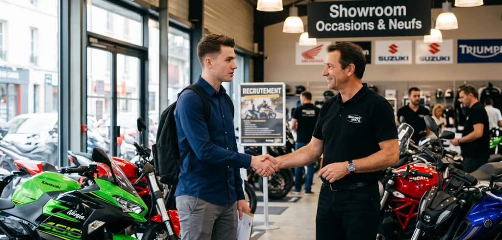 Vendeur moto sans expérience
